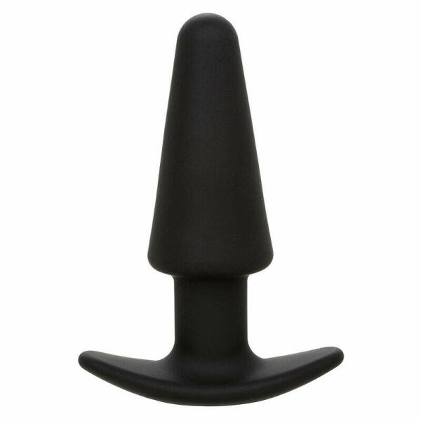 CALEXOTICS - ROCK BOTTOM TAPERED ANAL PLUG 10 VIBRACIONES SILICONE BLACK