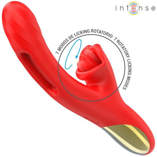 INTENSE - JESSICA MULTIFUNCTION VIBRATOR CLITORIS STIMULATION 24.8 CM RED