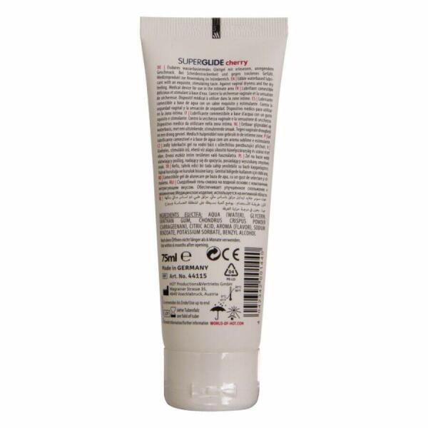 HOT - SUPERGLIDE EDIBLE LUBRICANT WATERBASED CHERRY 75 ML