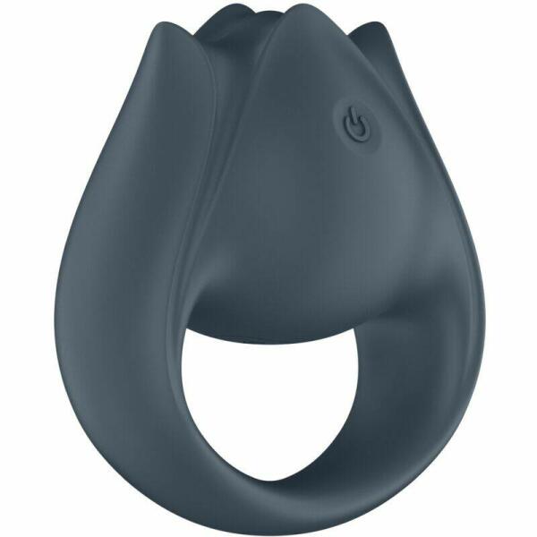 SATISFYER - PERFECT PAIR 2 MULTIVIBRATOR 2 IN 1 PENIS RING AND FINGER STIMULATOR GREY