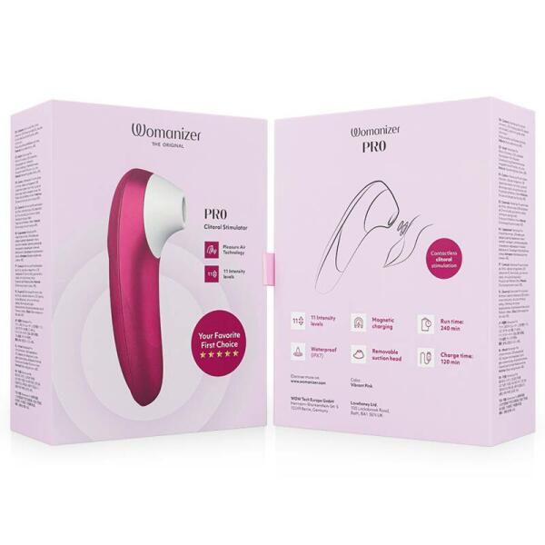 WOMANIZER - PRO VIBRANT CLITORAL STIMULATOR PINK