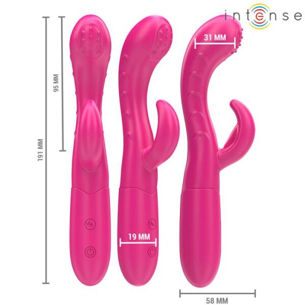INTENSE - AMARA VIBRATOR WITH STIMULATING TONGUE 10 VIBRATIONS PINK