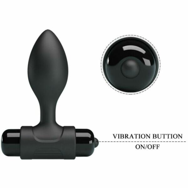 PRETTY LOVE - VIBRA BUTT 10 VIBRATIONS ANAL PLUG BLACK