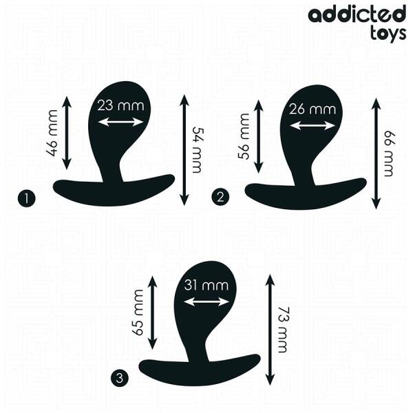 ADDICTED TOYS - SET OF 3 ANAL PLUG SILICONE MODEL 3