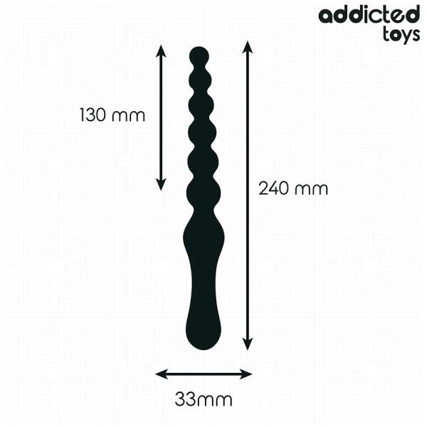 ADDICTED TOYS - DOUBLE ANAL MASSAGER SILICONE 24 CM