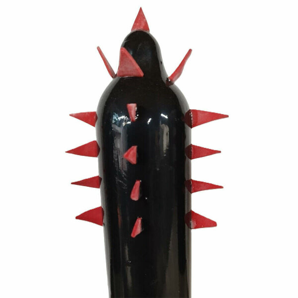 CONDOMERIE - HANDPAINTED NOVELTY CONDOMS BLACK CACTUS XL