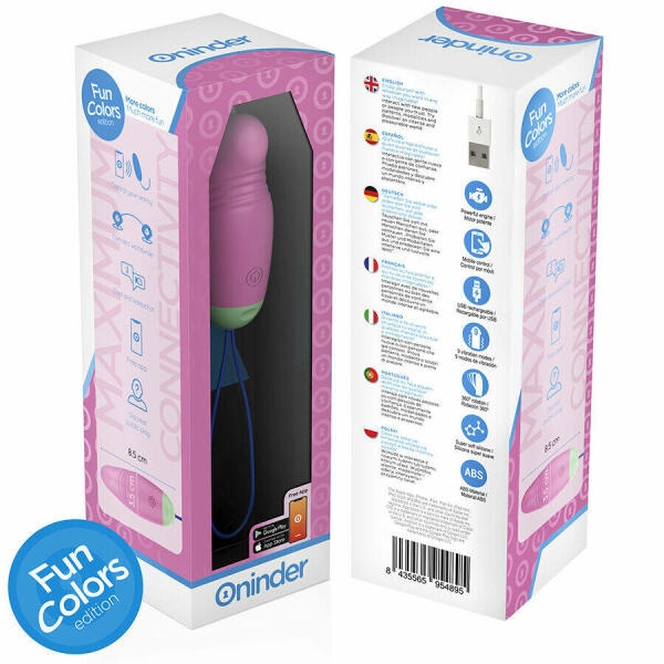 ONINDER CUTE - LOVE PLEASURE 360° VIBRATING-ROTATING SILICONE EGG - FREE GLOBAL APP