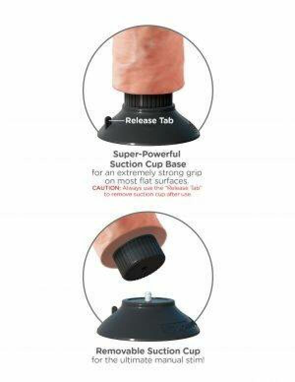 KING COCK - 20.32 CM VIBRATING COCK FLESH