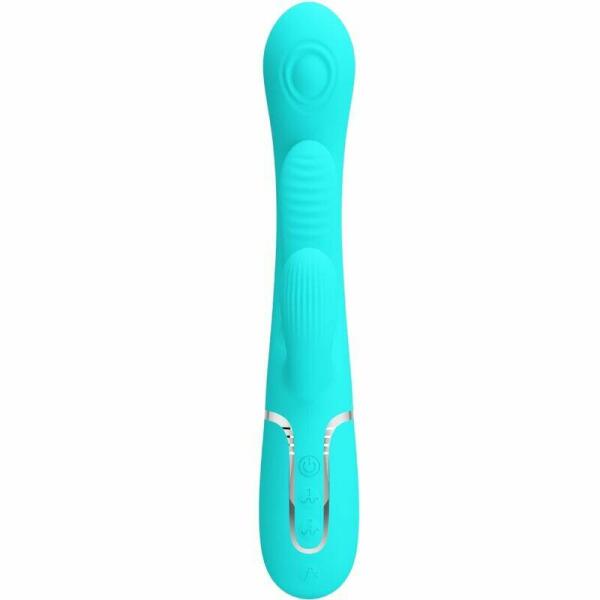 PRETTY LOVE - SHANIA TRIPLE RABBIT MULTIFUNCTION VIBRATOR 3 IN 1 BLUE