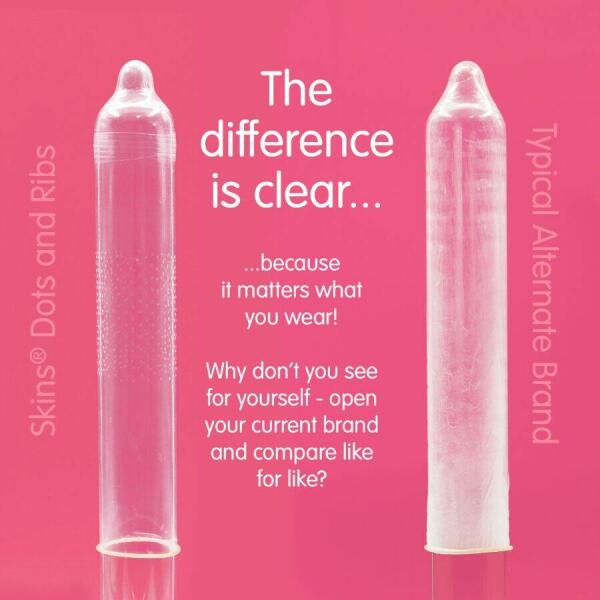 SKINS - DOTS & RIBS PREMIUM CONDOMS PACK 16