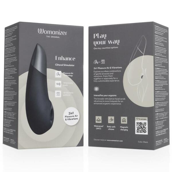 WOMANIZER - ENHANCE CLITORIAL STIMULATOR BLACK