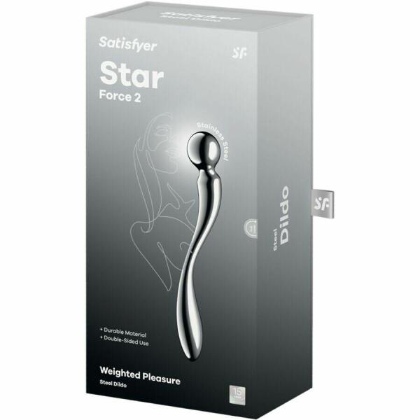 SATISFYER - STAR FORCE 2 STAINLESS STEEL DOUBLE-ENDED DILDO