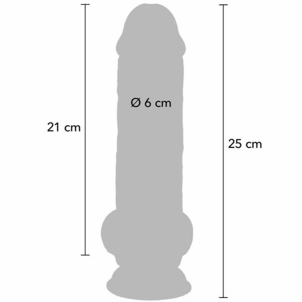 GET REAL - DELUXE REALISTIC PENIS WITH TESTICLES EXTRA THICK 25 CM