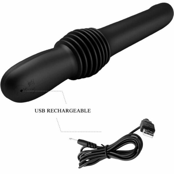 PRETTY LOVE - PAZUZU VIBRATOR 3 THRUST MODES BLACK