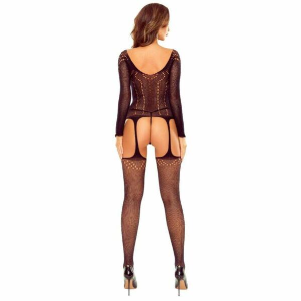 PASSION - BS125 BLACK MESH BODYSTOCKING