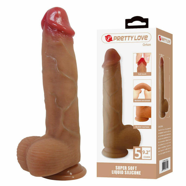 PRETTY LOVE - ORTON REALISTIC DILDO WITH SUCTION CUP 23.5 CM -Ø- 4.9 CM