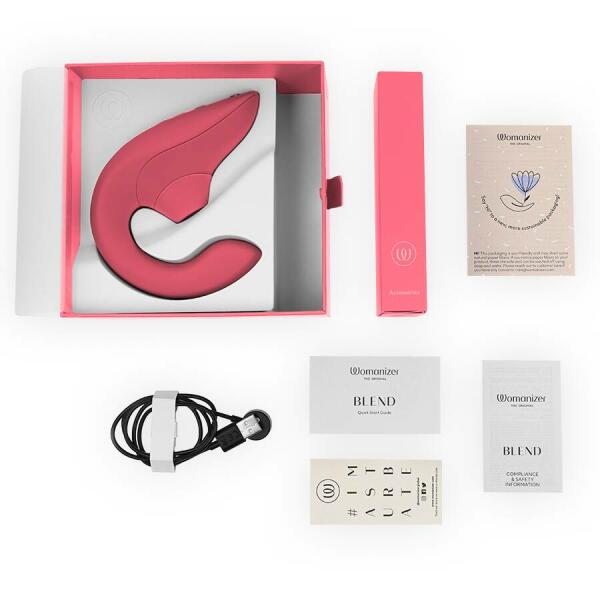WOMANIZER - BLEND RABBIT VIBRATOR STIMULATOR VIBRANT ROSE