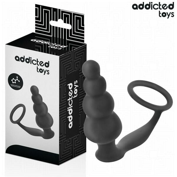 ADDICTED TOYS - ANAL PLUG WITH RING SILICONE MODEL 5