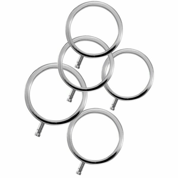 ELECTRASTIM - ELECTRARINGS METAL PENIS RINGS PACK OF 5
