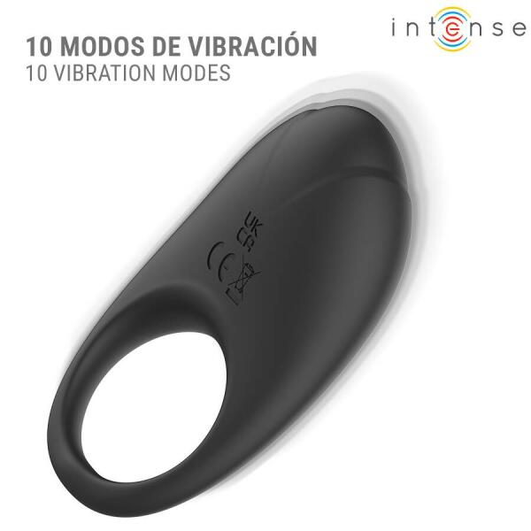 INTENSE - MERLOTTE VIBRATING PENIS RING WITH CLITORIS STIMULATION BLACK