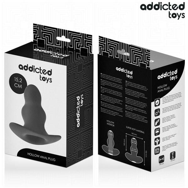 ADDICTED TOYS - HOLLOW ANAL PLUG SILICONE SIZE XXL 15.2 CM