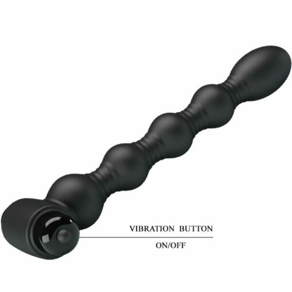 PRETTY LOVE - LYNN SILICONE ANAL PLUG 10 VIBRATIONS BLACK