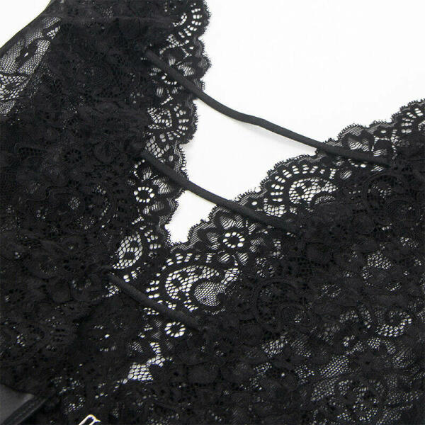 SUBBLIME - 954390 SEXY BODY WITH GARTER BELT BLACK L/XL