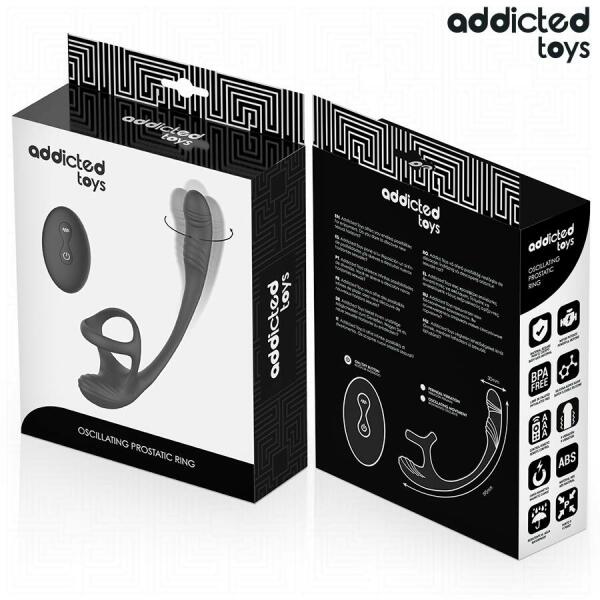 ADDICTED TOYS - ANAL PLUG WITH VIBRATION AND 360º WAVING AND TESTICLE STIMULATOR