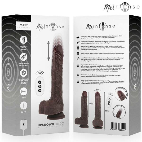 MR INTENSE - MATT REALISTIC MULTIFUNCTION WITH VIBRATION UP AND DOWN REMOTE CONTROL 22 CM -O- 4 CM