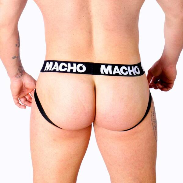 MACHO - MX27GR JOCK LEATHER GRAY BEIGE M