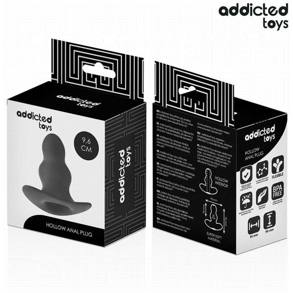 ADDICTED TOYS - HOLLOW ANAL PLUG SILICONE SIZE M 9.6 CM