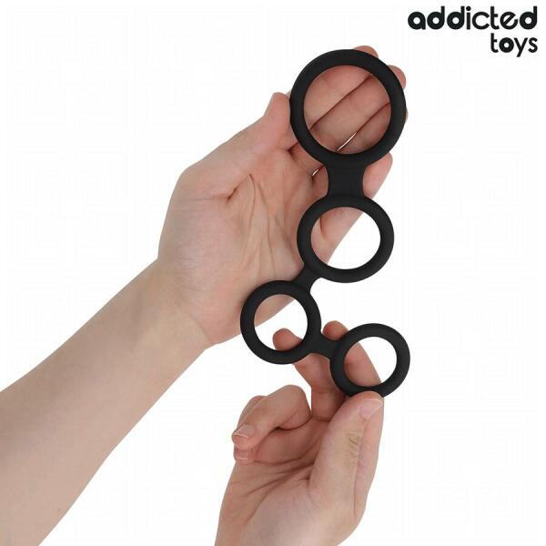 ADDICTED TOYS - PENIS RING WITH DIVIDERS FOR TESTICLES