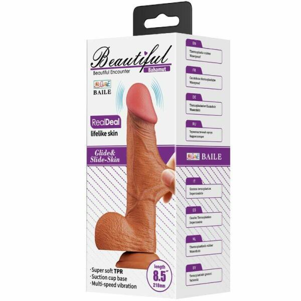 BAILE - BAHAMUT REALISTIC VIBRATOR 21.8 CM FLESH REMOTE CONTROL