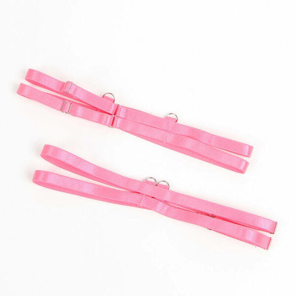 SUBBLIME - 955359 SET OF BRA WITH LACE AND GARTER LINKS PINK AND PURPLE S/M