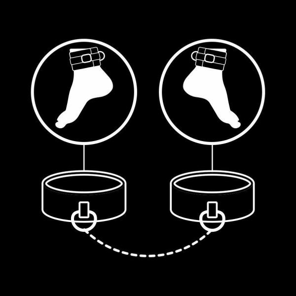 FETISH SUBMISSIVE - VEGAN LEATHER ANKLE CUFFS WITH NOPRENE LINING