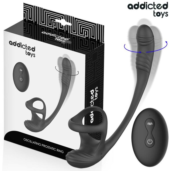 ADDICTED TOYS - ANAL PLUG WITH VIBRATION AND 360º WAVING AND TESTICLE STIMULATOR