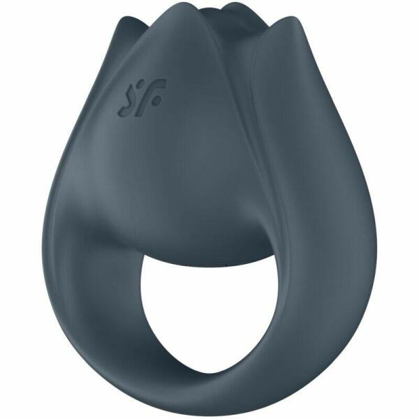 SATISFYER - PERFECT PAIR 2 MULTIVIBRATOR 2 IN 1 PENIS RING AND FINGER STIMULATOR GREY