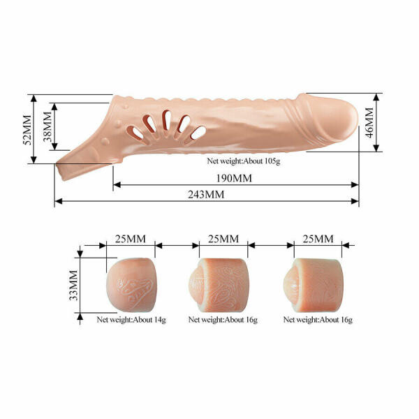 PRETTY LOVE - PENIS SLEEVE WITH EXTENDERS