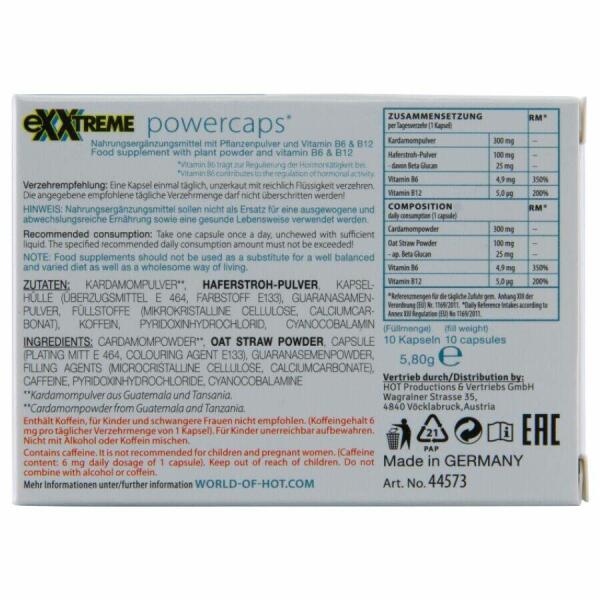 HOT - EXXTREME POWER CAPS MAN 10 UNITS