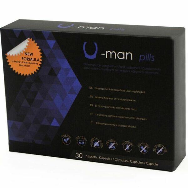 500 COSMETICS - U-MAN ENHANCES PENIS SIZE AND SEXUAL POWER - 30 CAPSULES