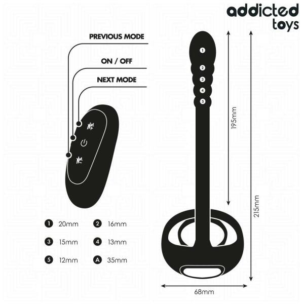 ADDICTED TOYS - P-SPOT VIBRATING COCK RING REMOTE CONTROL