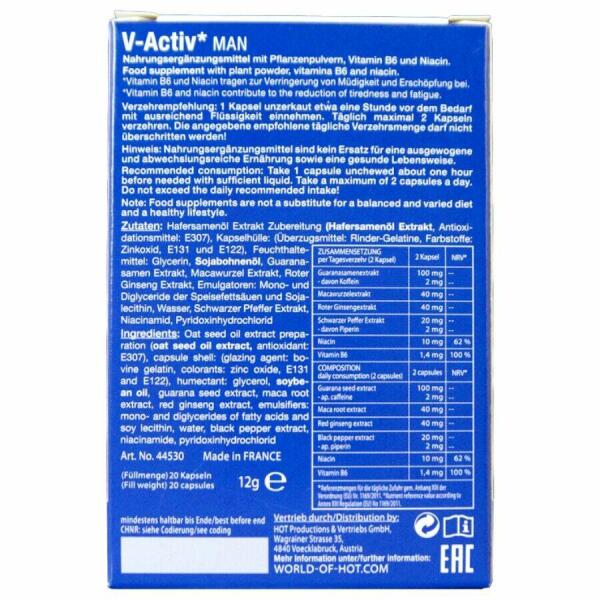 HOT - V-ACTIV CAPS MAN 20 UNITS