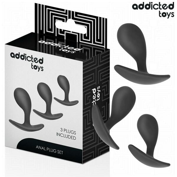 ADDICTED TOYS - SET OF 3 ANAL PLUG SILICONE MODEL 3