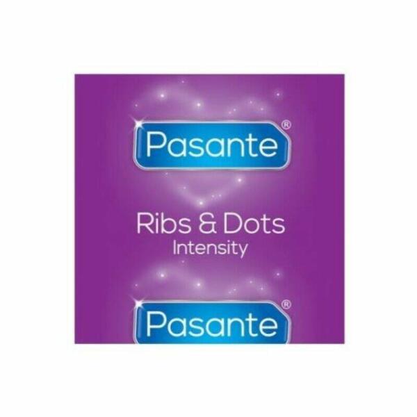 PASANTE - RIBS & DOTS INTENSITY CONDOMS 144 UNITS