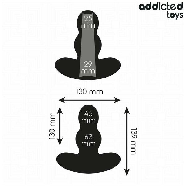 ADDICTED TOYS - HOLLOW ANAL PLUG SILICONE SIZE XL 13.9 CM