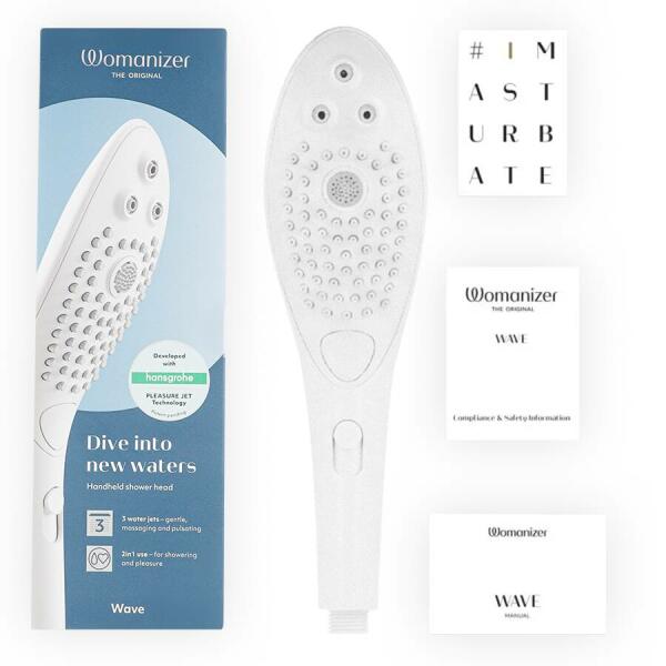 WOMANIZER - WAVE CLITORAL STIMULATING SHOWER HEAD WHITE