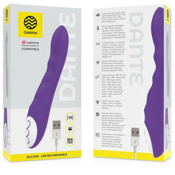 GALATEA - DANTE PURPLE VIBRATOR + WATCHME REMOTE CONTROL