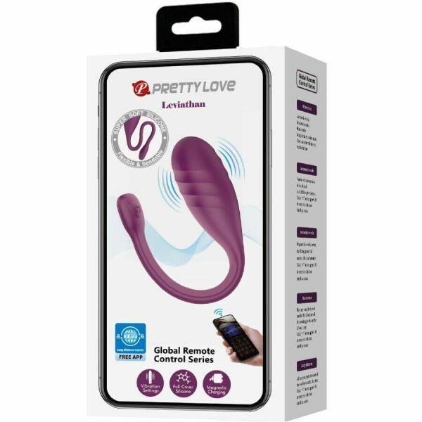 PRETTY LOVE - LEVIATHAN APP CONTROLLED VIBRATOR PURPLE