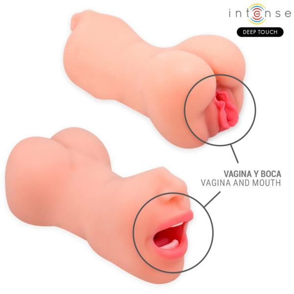 INTENSE DEEP TOUCH - RILEY DOUBLE MOUTH & VAGINA MASTURBATOR