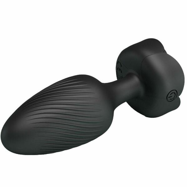 PRETTY LOVE - OSBORN ANAL PLUG WITH  LED LIGHT BLACK 9.8 CM